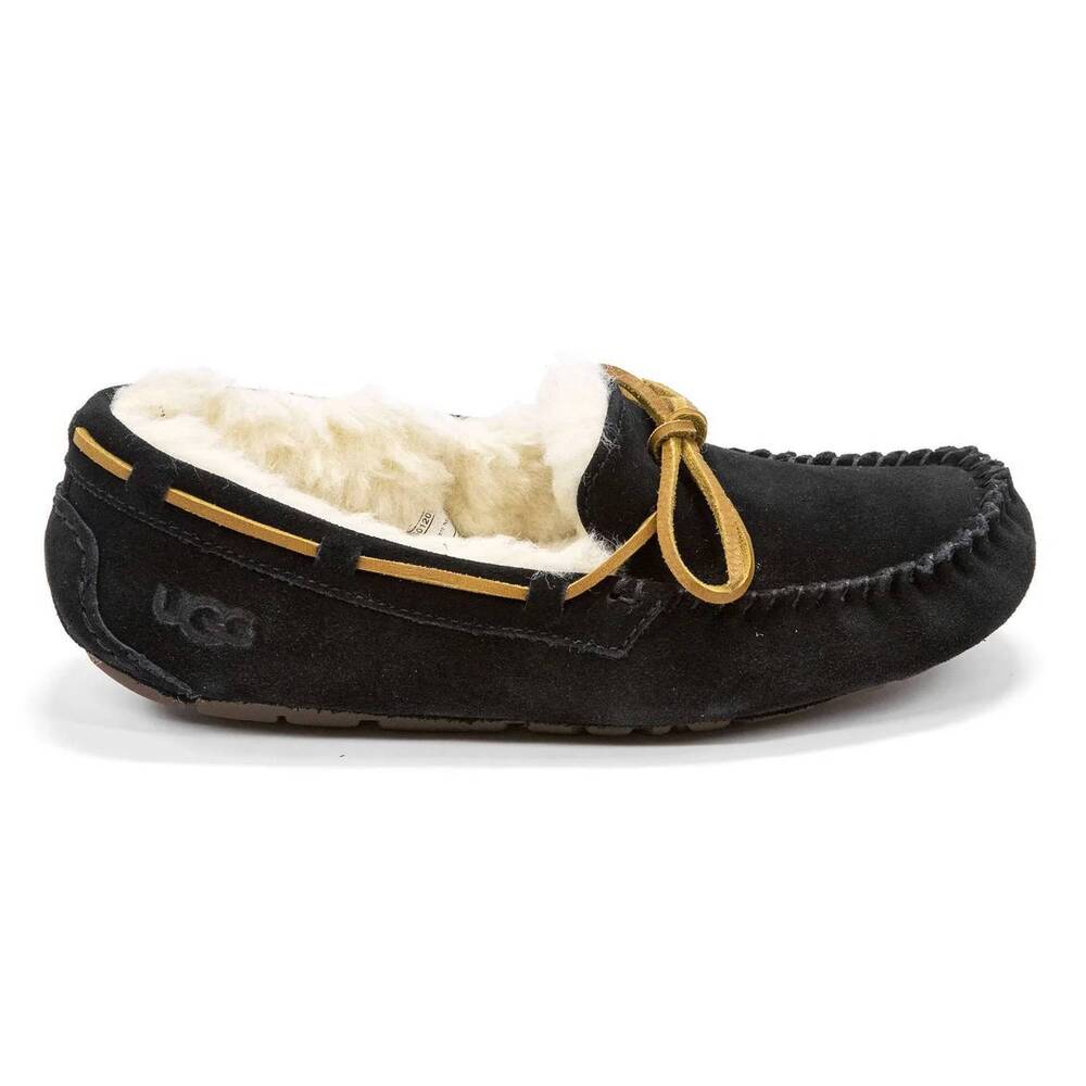 NEW UGG women's dakota moccasin slippers in black
